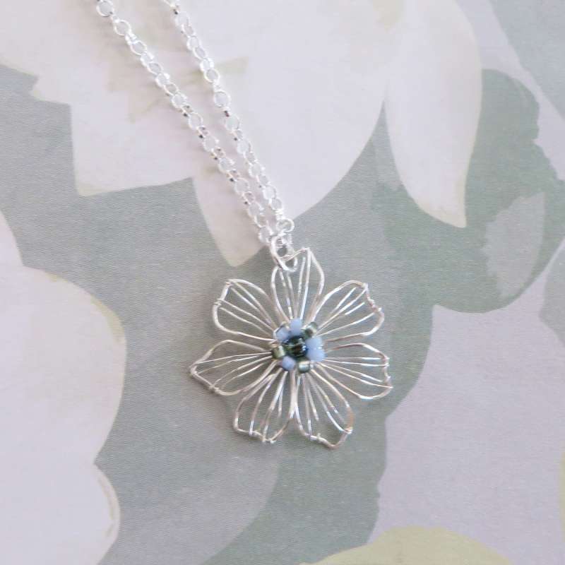 Beaded Flower Pendant